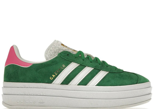 Adidas Gazelle Bold Green Lucid Pink - PLUGSNEAKRS