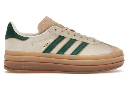 Adidas Gazelle Bold Magic Beige Collegiate Green - PLUGSNEAKRS