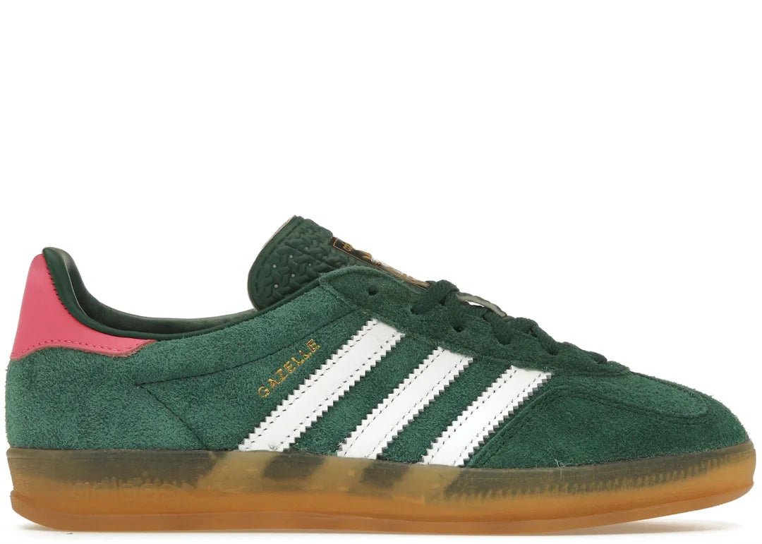 Adidas Gazelle Indoor Collegiate Green Lucid Pink - PLUGSNEAKRS