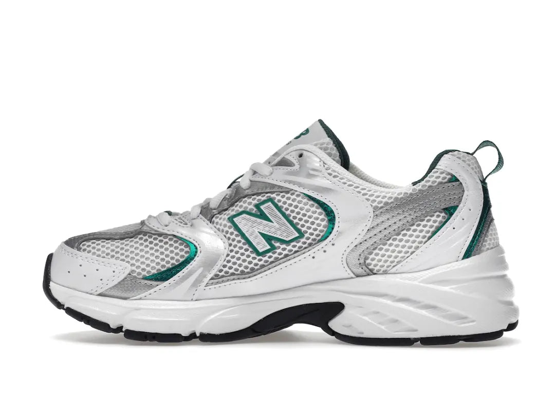 New Balance 530 White Silver Green - PLUGSNEAKRS