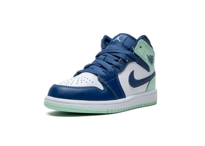 Nike Air Jordan 1 Mid Mystic Navy Mint Foam (PS) - PLUGSNEAKRS