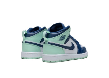 Nike Air Jordan 1 Mid Mystic Navy Mint Foam (PS) - PLUGSNEAKRS