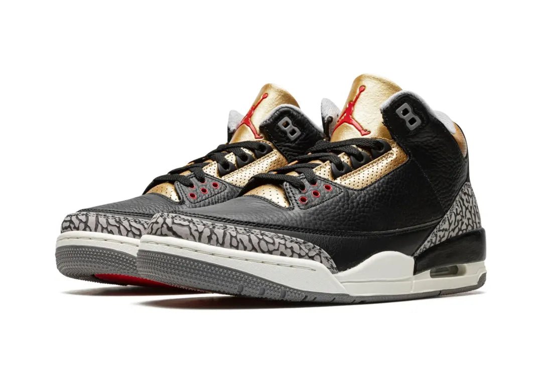 Nike Air Jordan 3 Retro Black Cement Gold - PLUGSNEAKRS